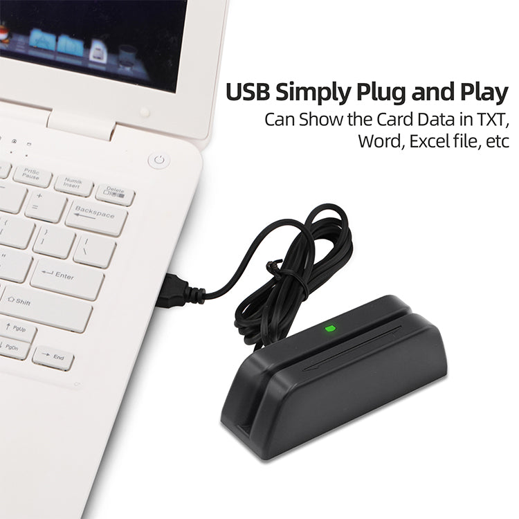 MSR123 Magnetic Stripe Swiper Reader Magstripe Credit Card Reader 3 Track for POS System Cashier Registry Cash Register