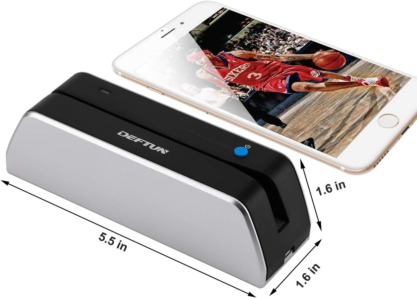 Deftun Bluetooth MSR-X6(BT) MSRX6BT Magnetic Stripe Card Reader Writer Encoder Mini Portable